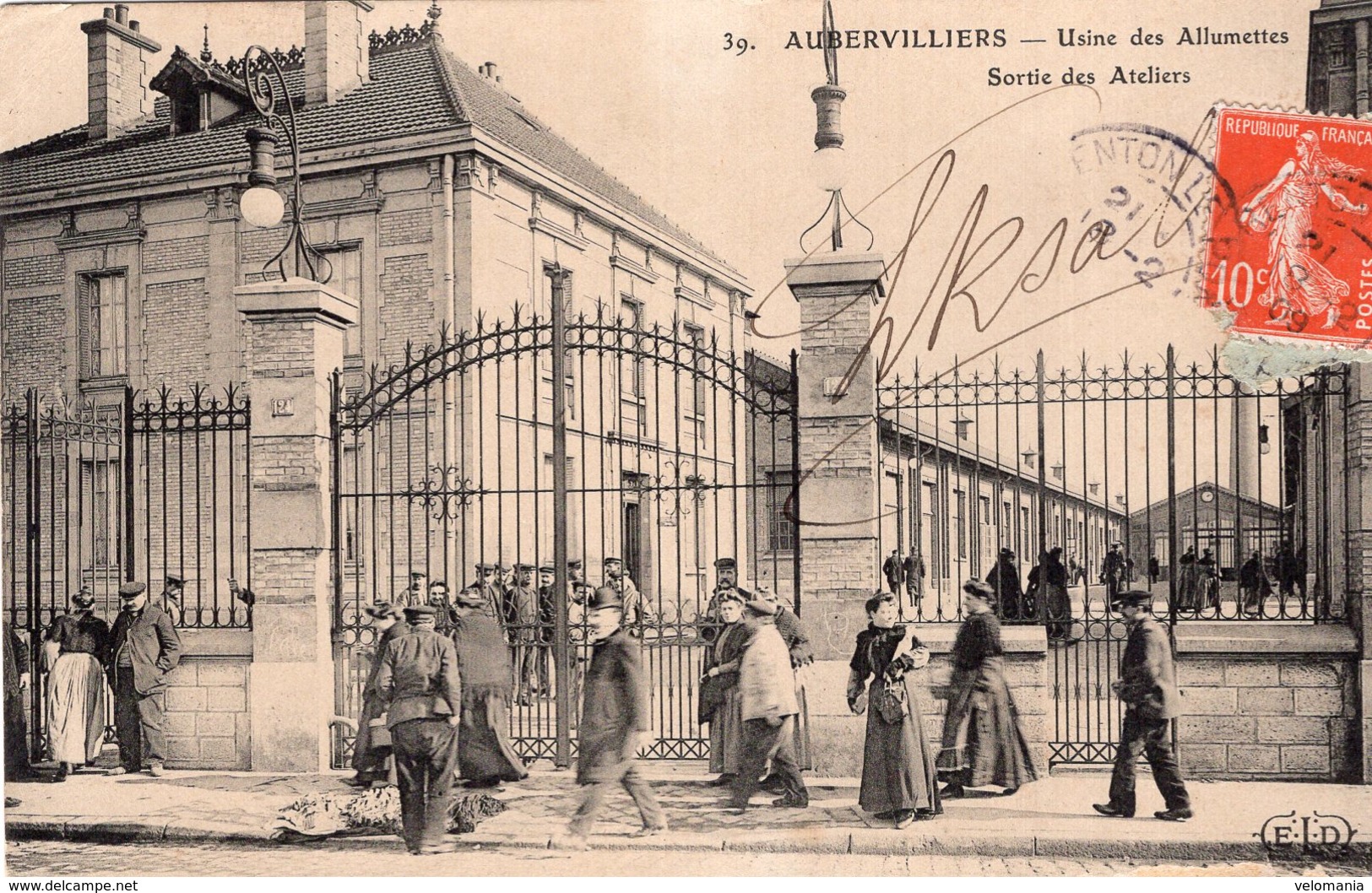 V7972 Cpa 93 Aubervilliers - Usine Des Allumettes, Sortie Des Ateliers - Aubervilliers