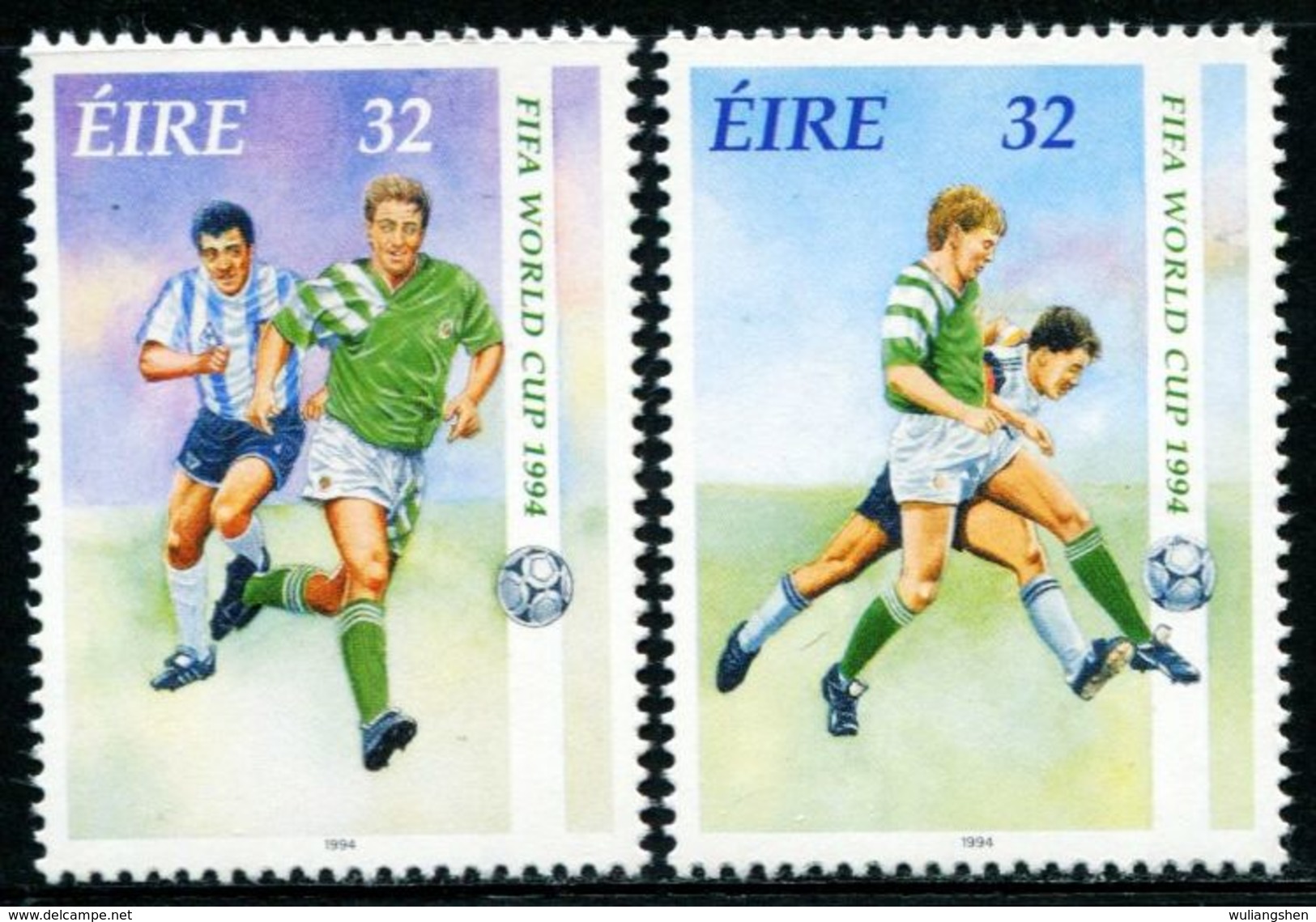 AT3438 Ireland 1994 World Football Cup 2v MNH - 1994 – USA