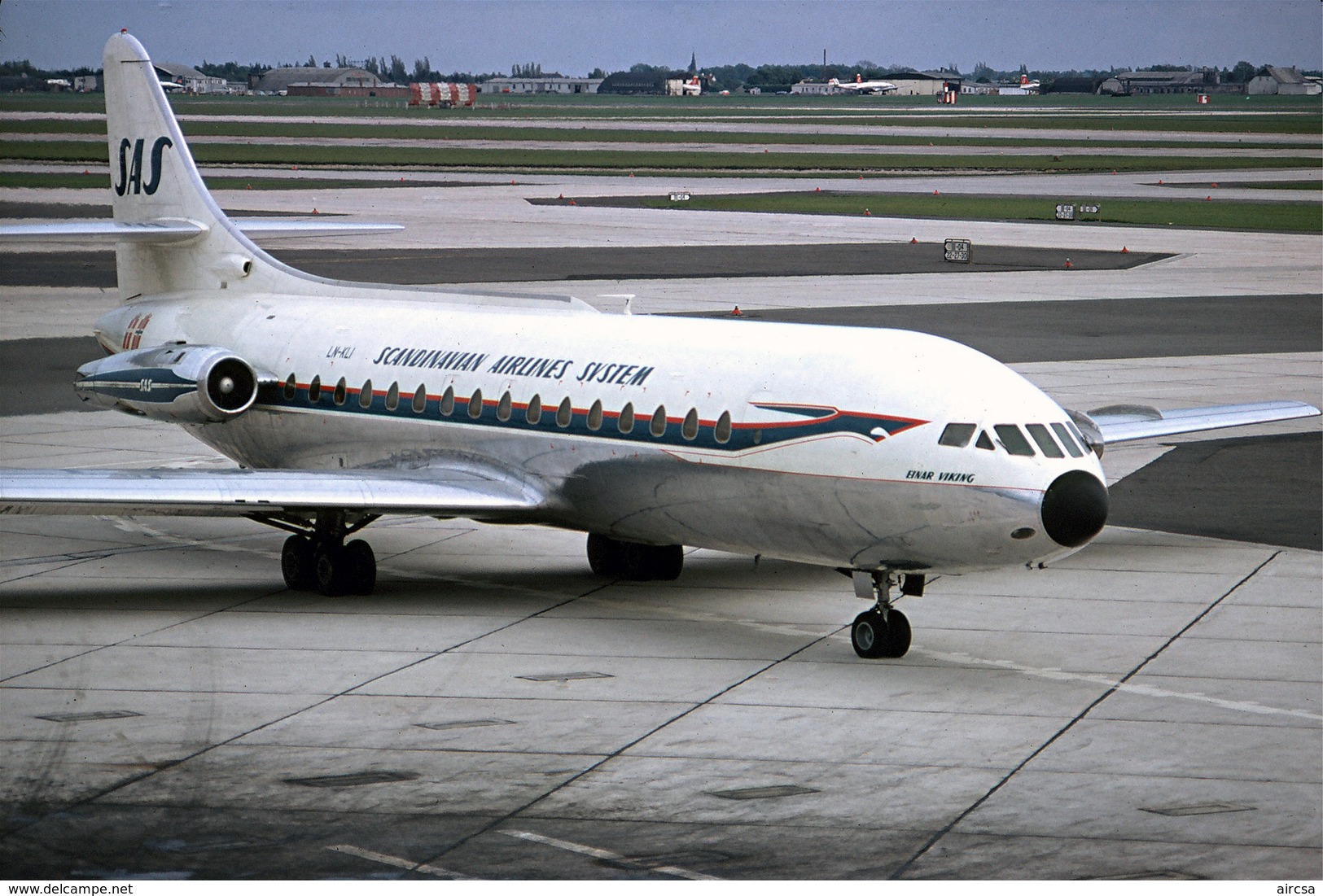 Aviation Postcard-708 - SAS Scandinavian Airlines  Caravelle - 1946-....: Moderne