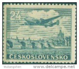 JK0865 Czechoslovakia 1946-47 Airline Tickets Pilots And Charles Bridge 9v MNH - Unused Stamps