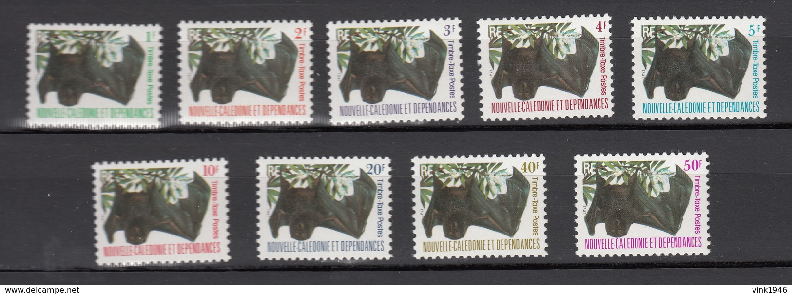 New Caledonia 1983,9V,set,flying Dogs, Bats,vleermuizen,fledermäuse,chauves-souris,murciélagos,MNH/Postfris(A3230) - Vleermuizen