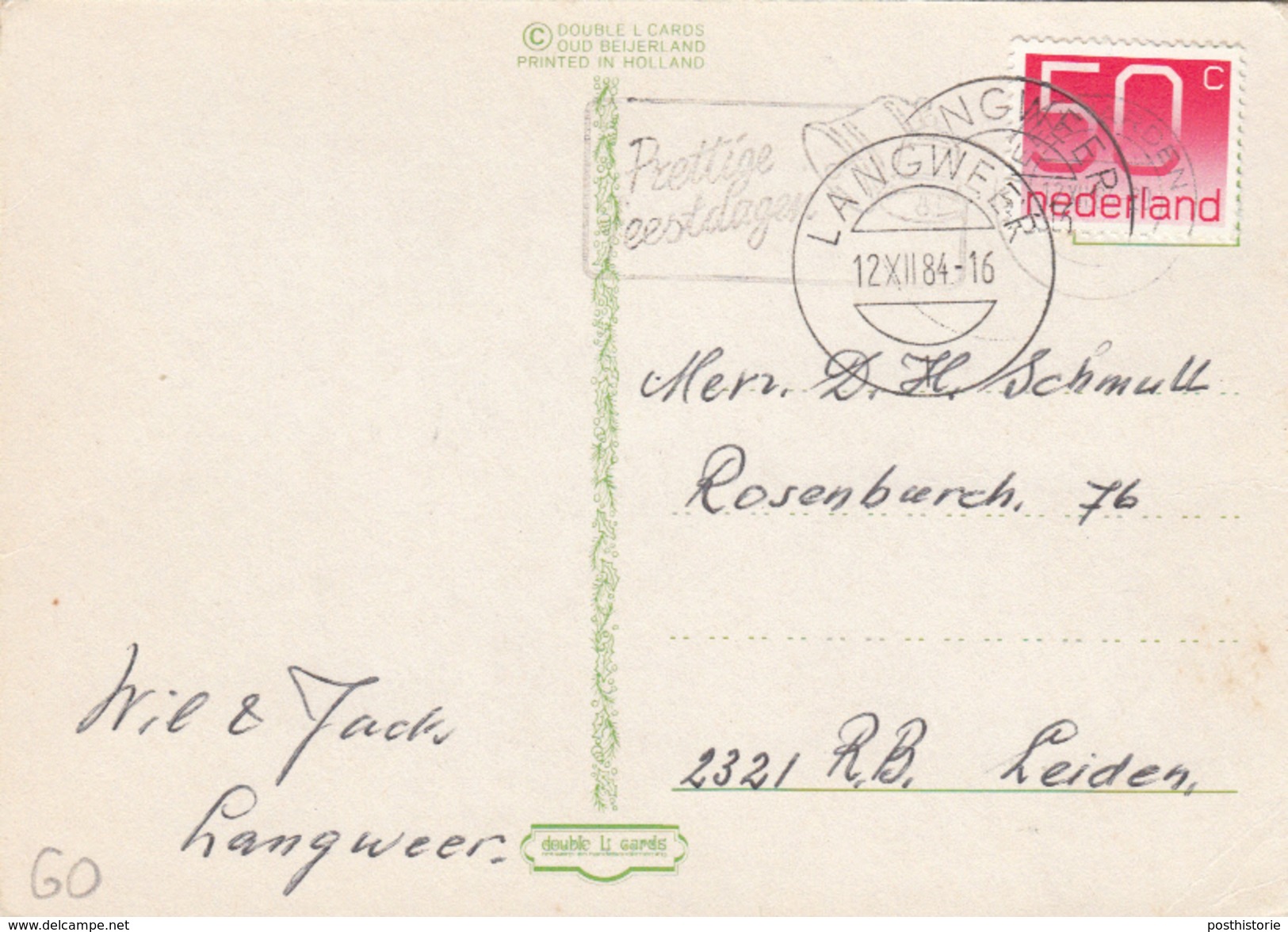 Ansicht 12 Dec 1984 Langweer (stempeltype Openbalk) - Postal History