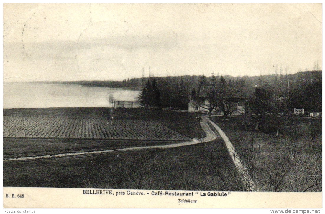 Bellerive (pres Geneve", Cafe-Restaurant "La Gaiule", 1909 - Bellerive