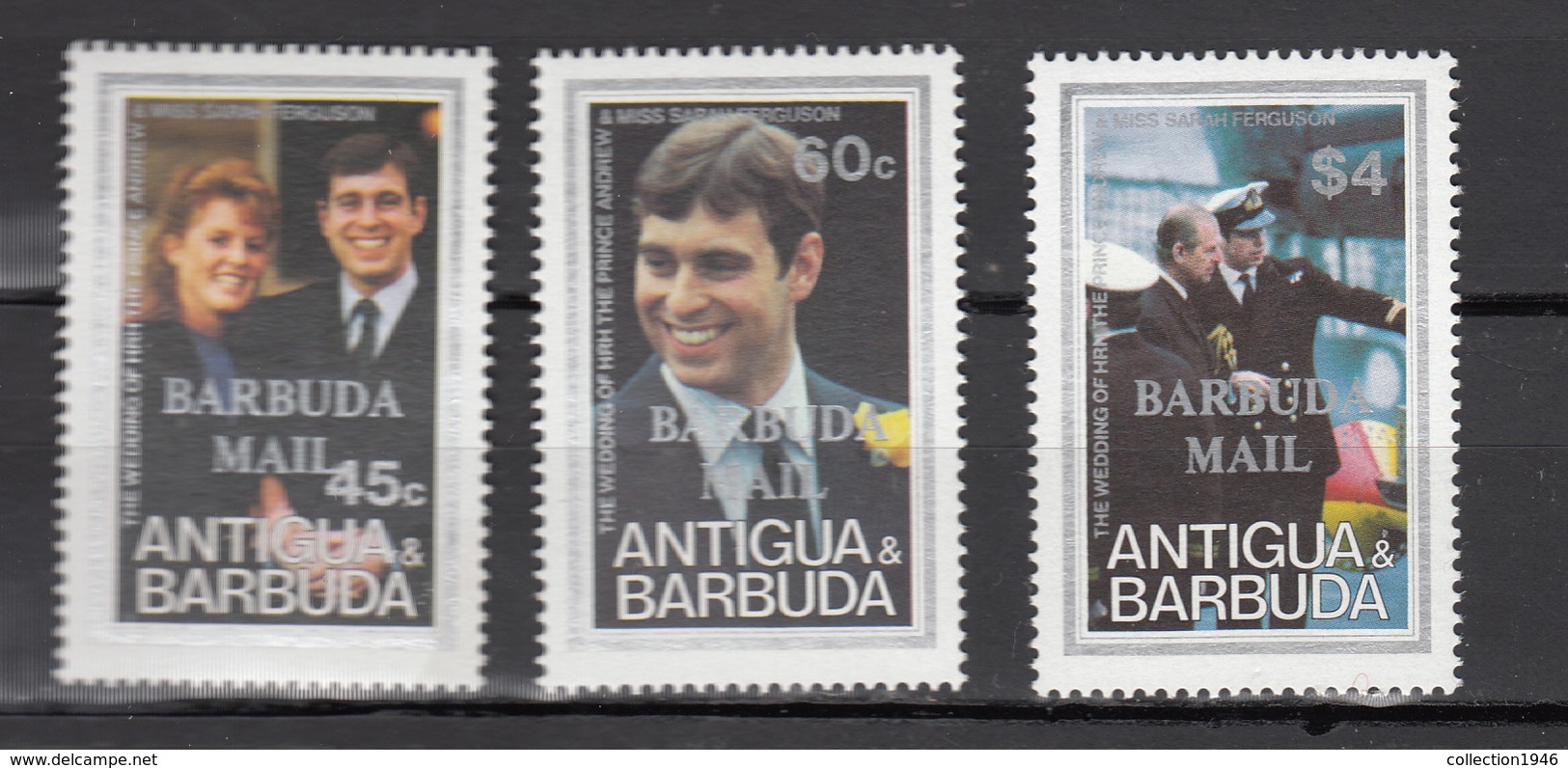 Barbuda Mail 1986,3V,set,Royal Wedding With Ovpt Barbuda Mail,MNH/Postfris(A3239) - Koniklijke Families