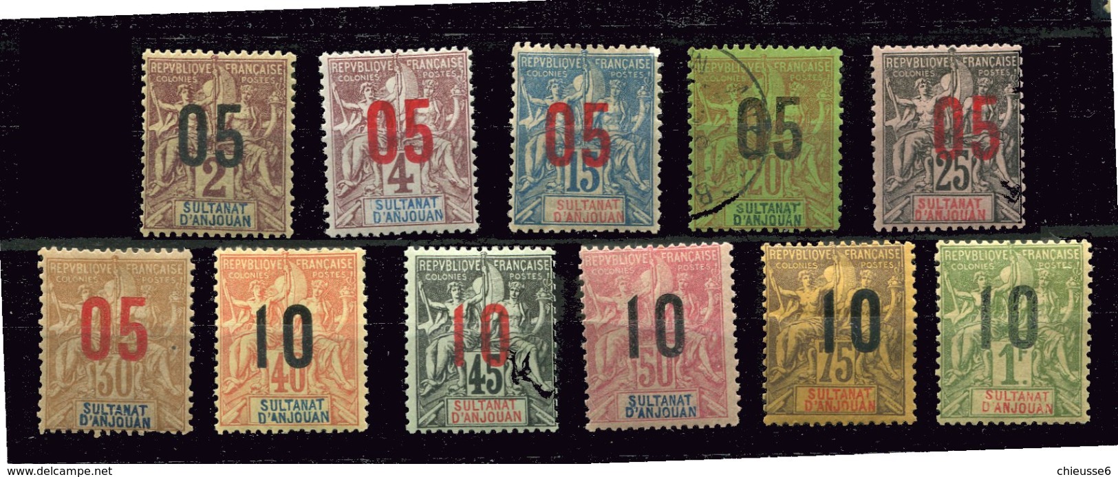 Anjouan - *, Ob N° 20 à 30 - Unused Stamps