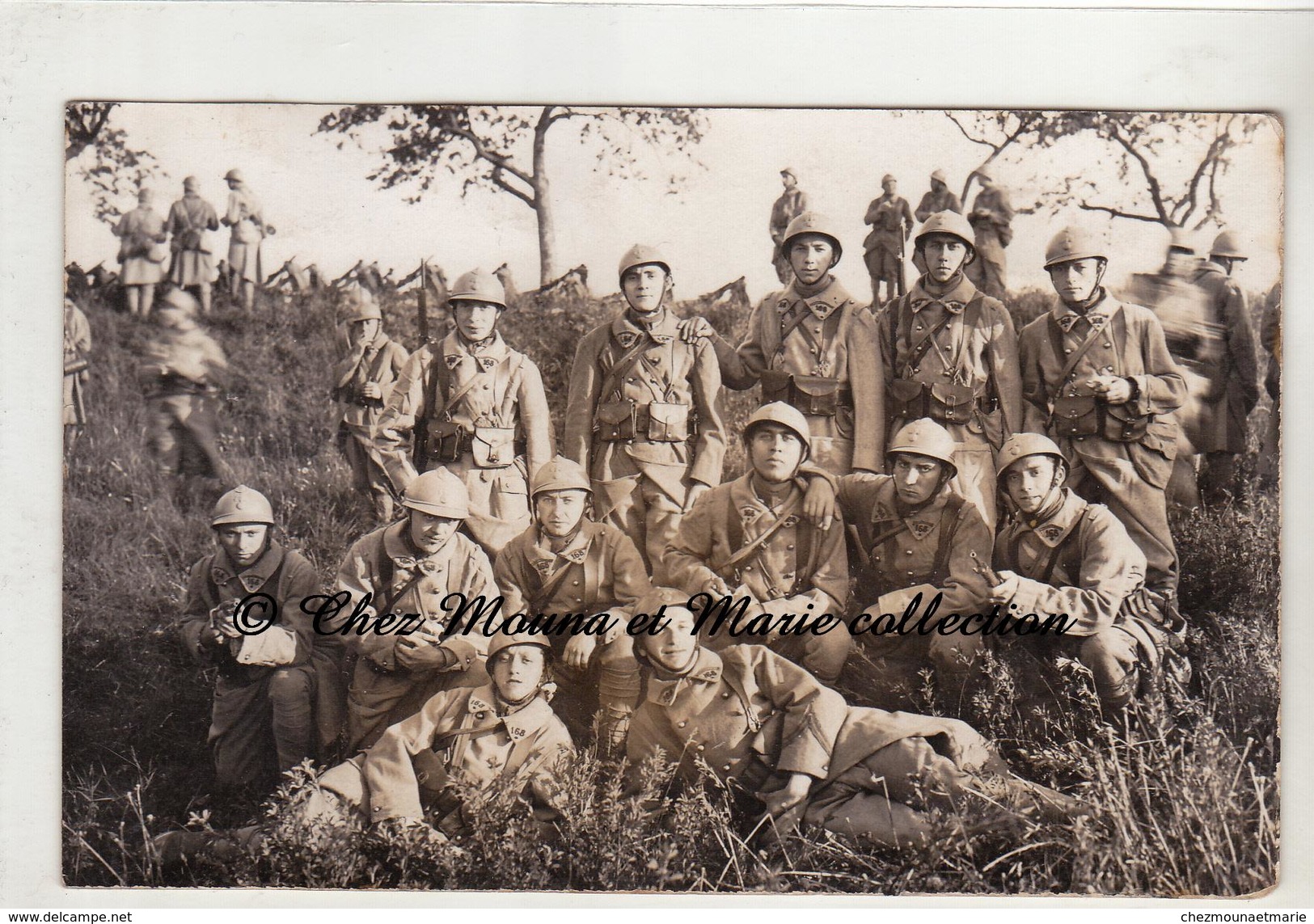 168 EME REGIMENT - CARTE PHOTO MILITAIRE - Régiments