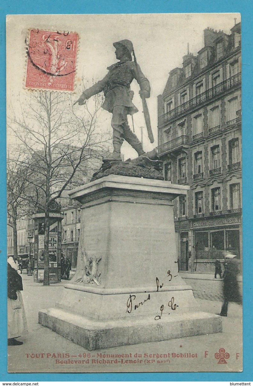 CPA TOUT PARIS 496 - Monument Du Sergent Bobillot Bld Richard-Lenoir (XIème Arrt.) - Arrondissement: 11