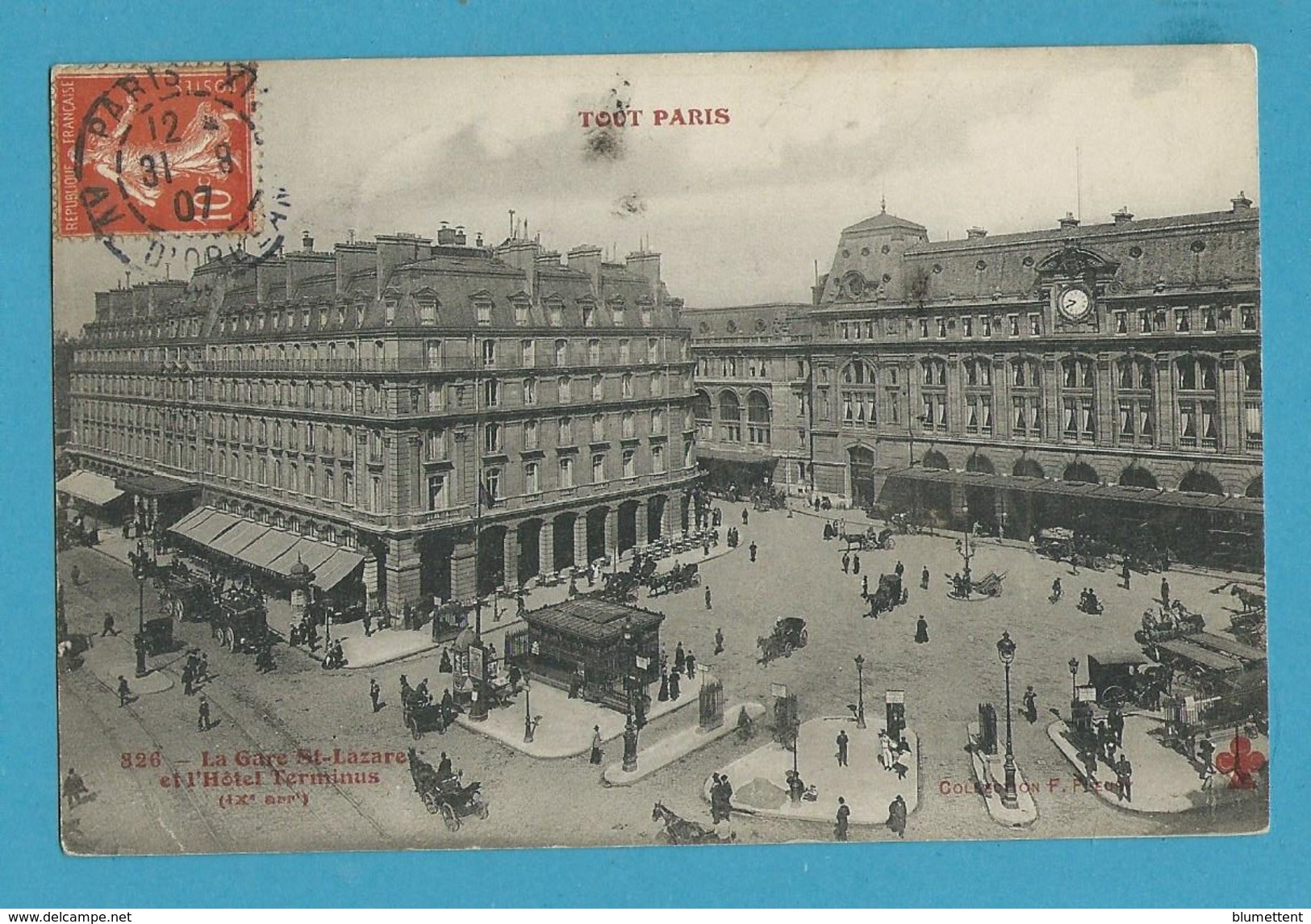 CPA TOUT PARIS 326 - La Gare St-Lazare Et L'Hôtel Terminus (IXème Arrt.) - Paris (09)