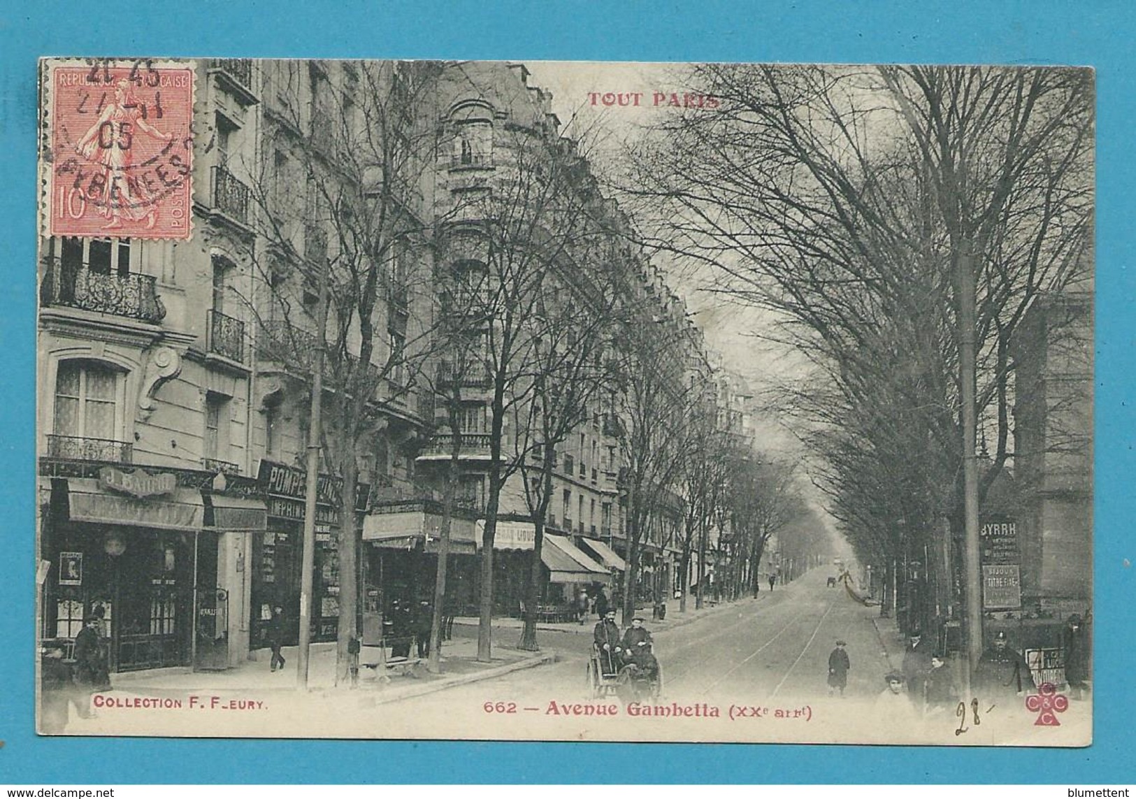 CPA TOUT PARIS 662 - Avenue Gambetta (XXème Arrt.) - District 20