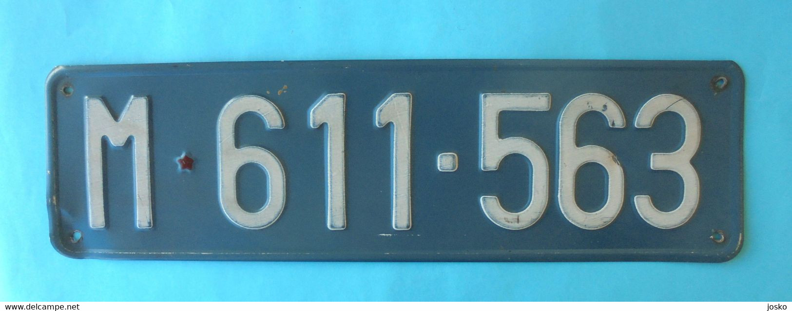 MILICIJA - YUGOSLAVIA COMMUNIST POLICE Original Vintage License Plate * Polizei Polizia Policia Croatia Serbia Slovenia - Plaques D'immatriculation