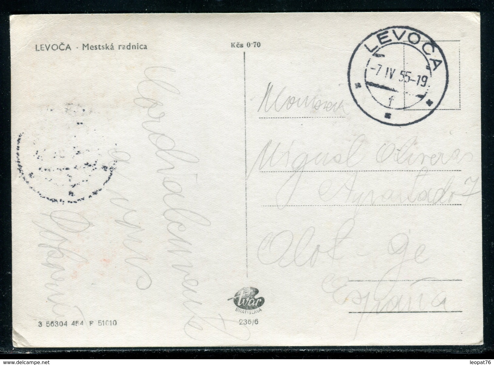 Tchécoslovaquie - Carte Maximum 1955, Levoca, L 'Hôtel De Ville - Lettres & Documents