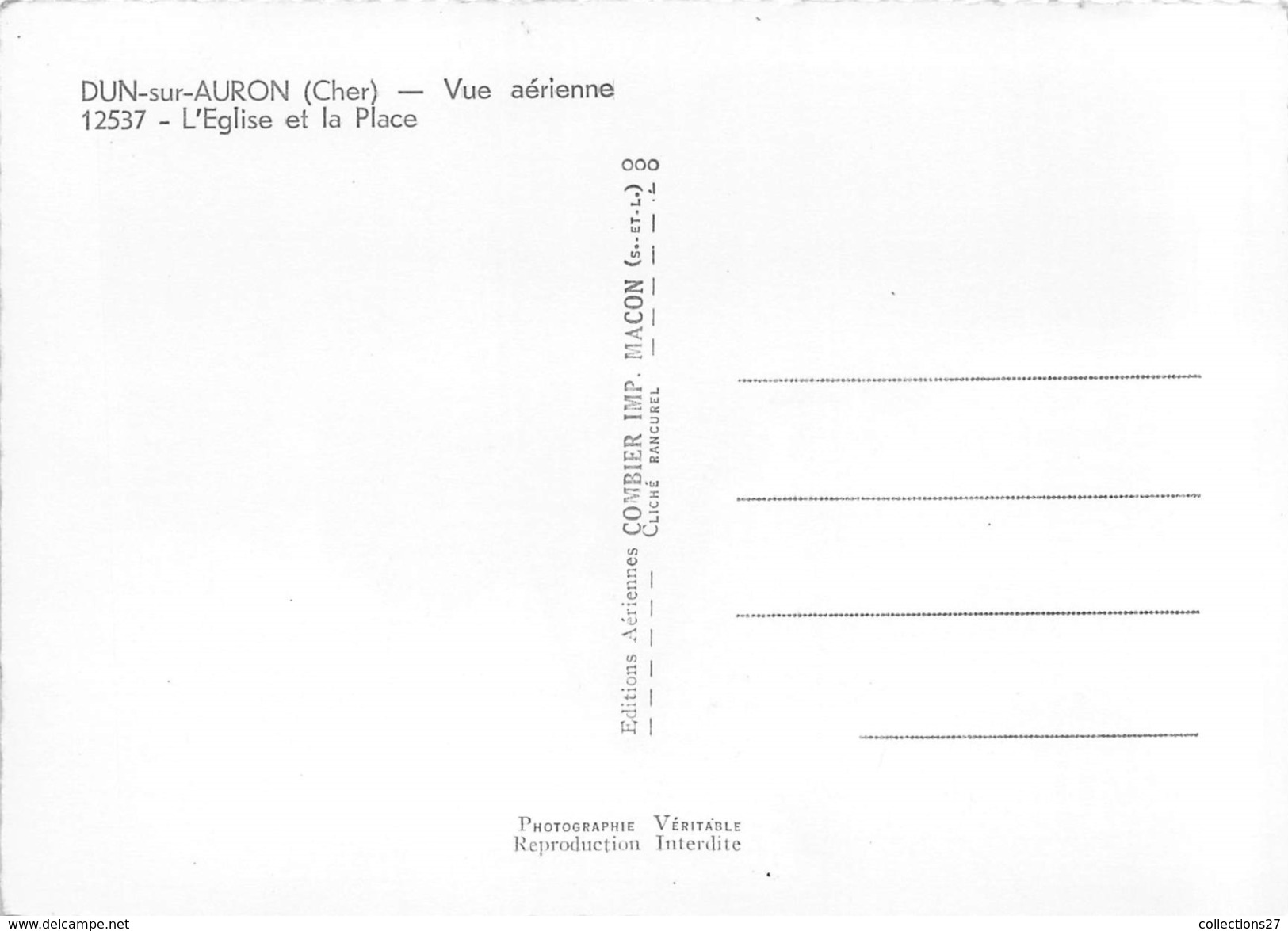 18-DUN-SUR-AURON- VUE AERIENNE - Dun-sur-Auron