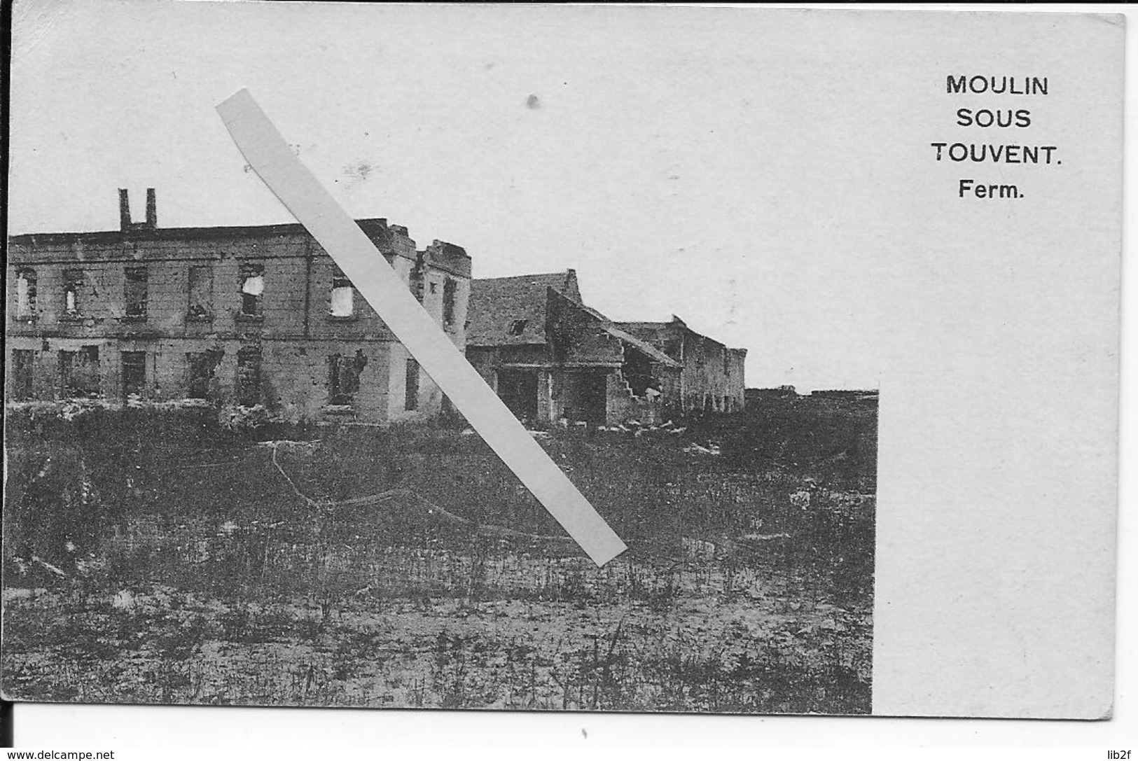 Septembre 1914 Moulin Sous Touvent Ferme De Puiseux Vue Générale 1 Carte Photo 1914-1918 14-18 Ww1 - Guerra, Militares