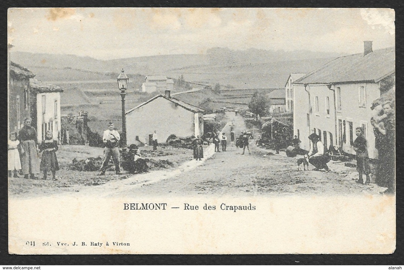 BELMONT Rare Rue Des Crapauds (Vve Baty) Luxembourg Belgique - Autres & Non Classés