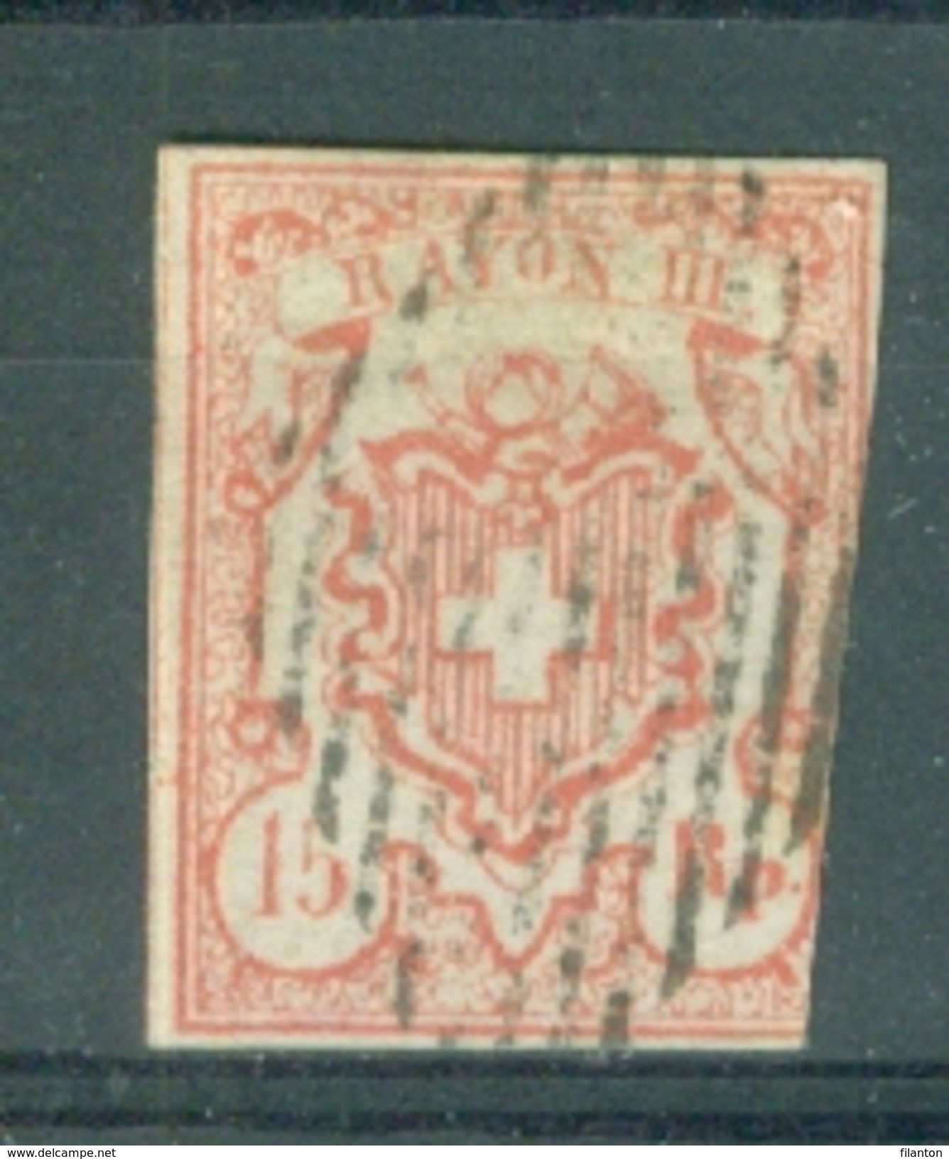 HELVETIA - Mi Nr 12a - Rayon III  - Gest./obl.- Cote 130,00 &euro; - 1843-1852 Kantonalmarken Und Bundesmarken