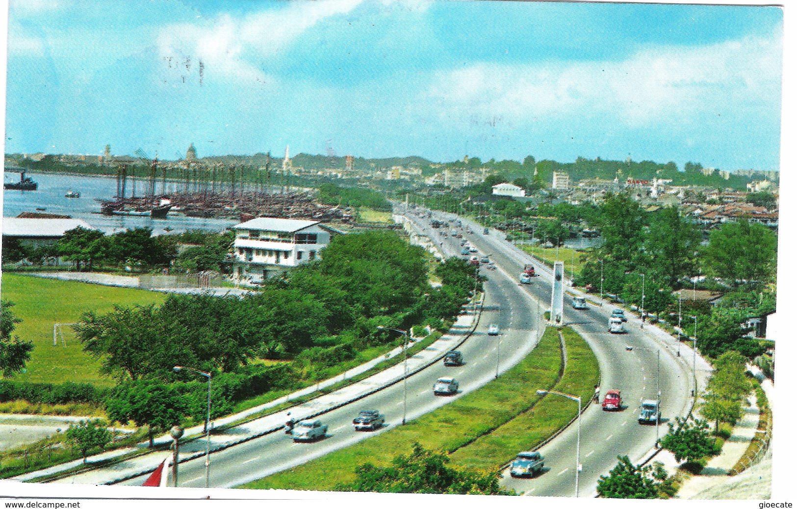 SINGAPORE - MERDEKA BRIDGE SINGAPORE    - VIAGGIATA 1969 - (392) - Singapore