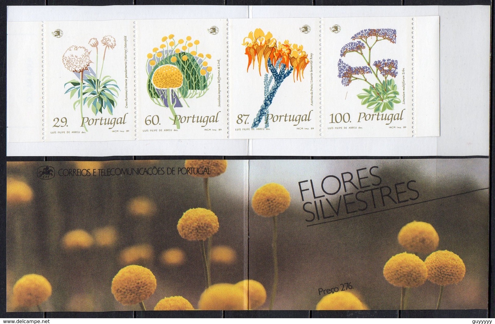 Portugal - Carnet - 1989 - Yvert N° C1780a **  - Fleurs Sauvages - Carnets