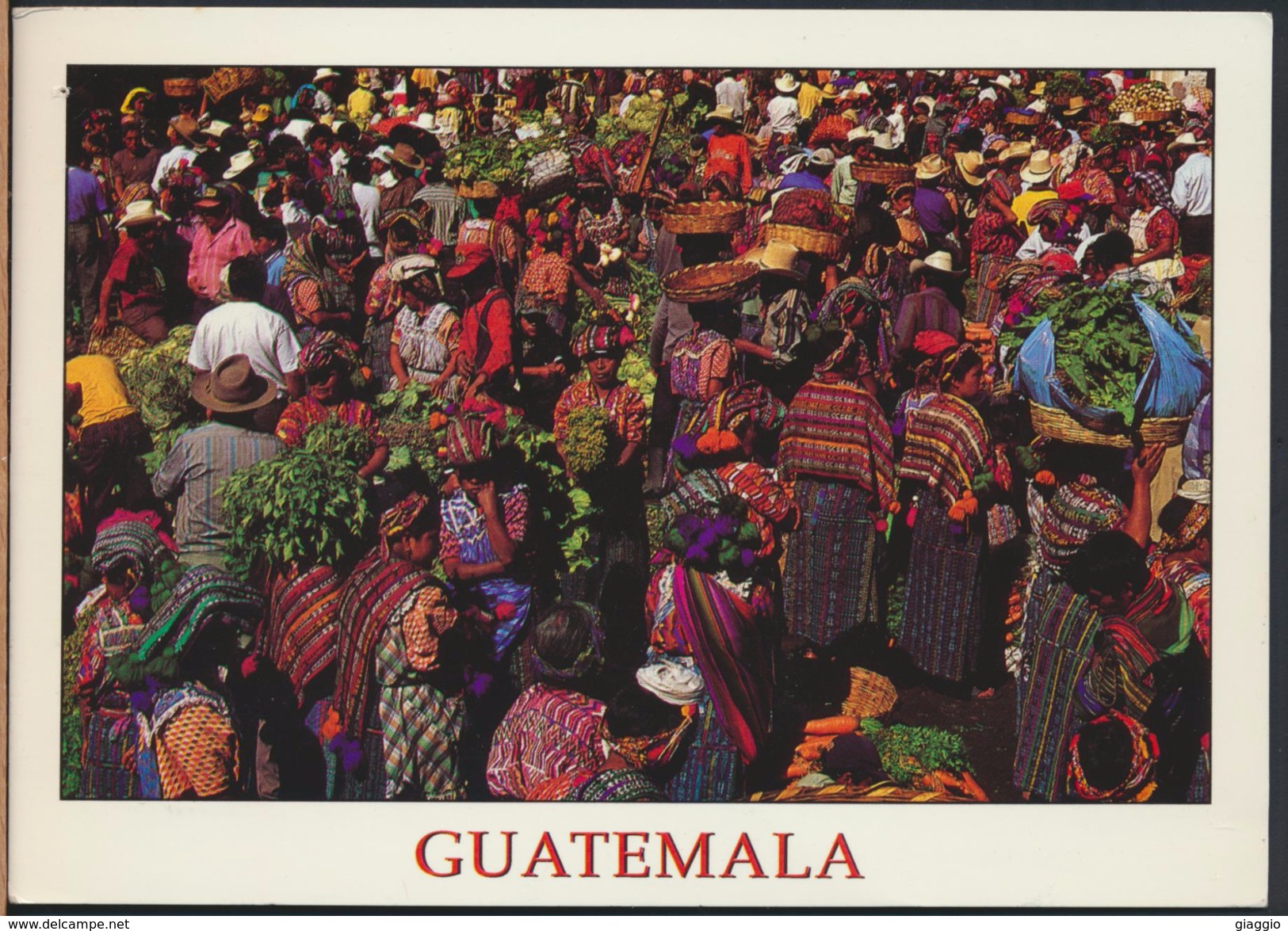 °°° 3758 - GUATEMALA - MERCADO DE ALMOLONGA - With Stamps °°° - Guatemala