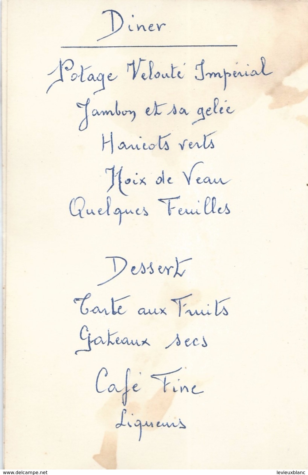 Menu / Communion/ Annick BRIAND/Déjeuner - Diner / CHATEAUBRIANT/2 Exemplaires   /Mai 1954                     MENU194 - Menükarten