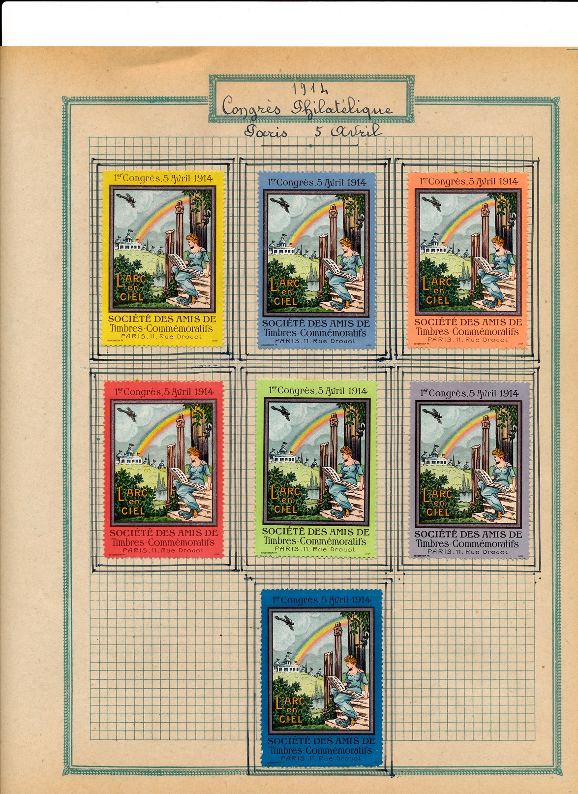 Album philatélie timbres et vignettes, diverses enveloppes, programmes et cartes oblitérées
