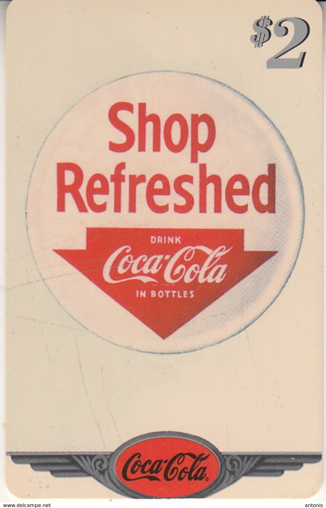 USA - Coca Cola, Sprint Promotion Prepaid Card $2(silver Frame, 10/25), Exp.date 30/11/97, Used - Sprint