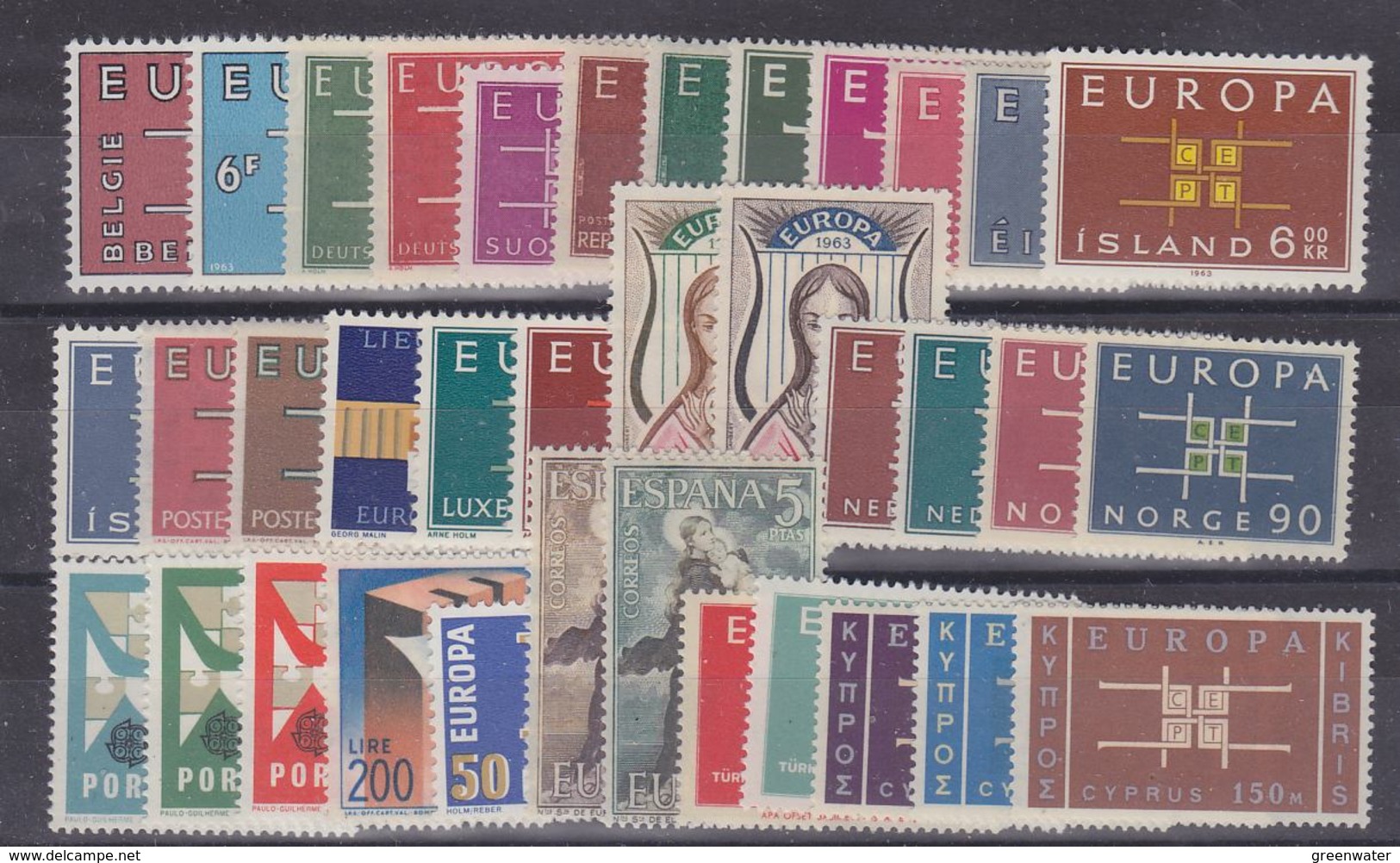 Europa Cept 1963 Complete Yearset 19 Countries ** Mnh (35396) - 1963