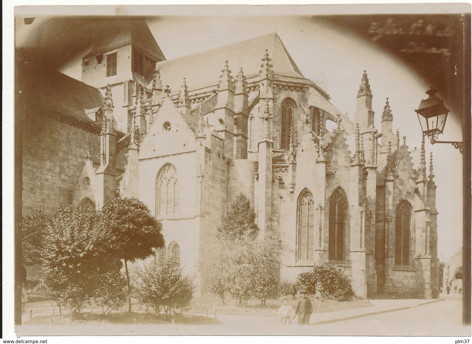 DINAN , Eglise Saint Malo - Photo Glissée Dans Un Cadre Carton Légendé - 2 Scans - Antiche (ante 1900)