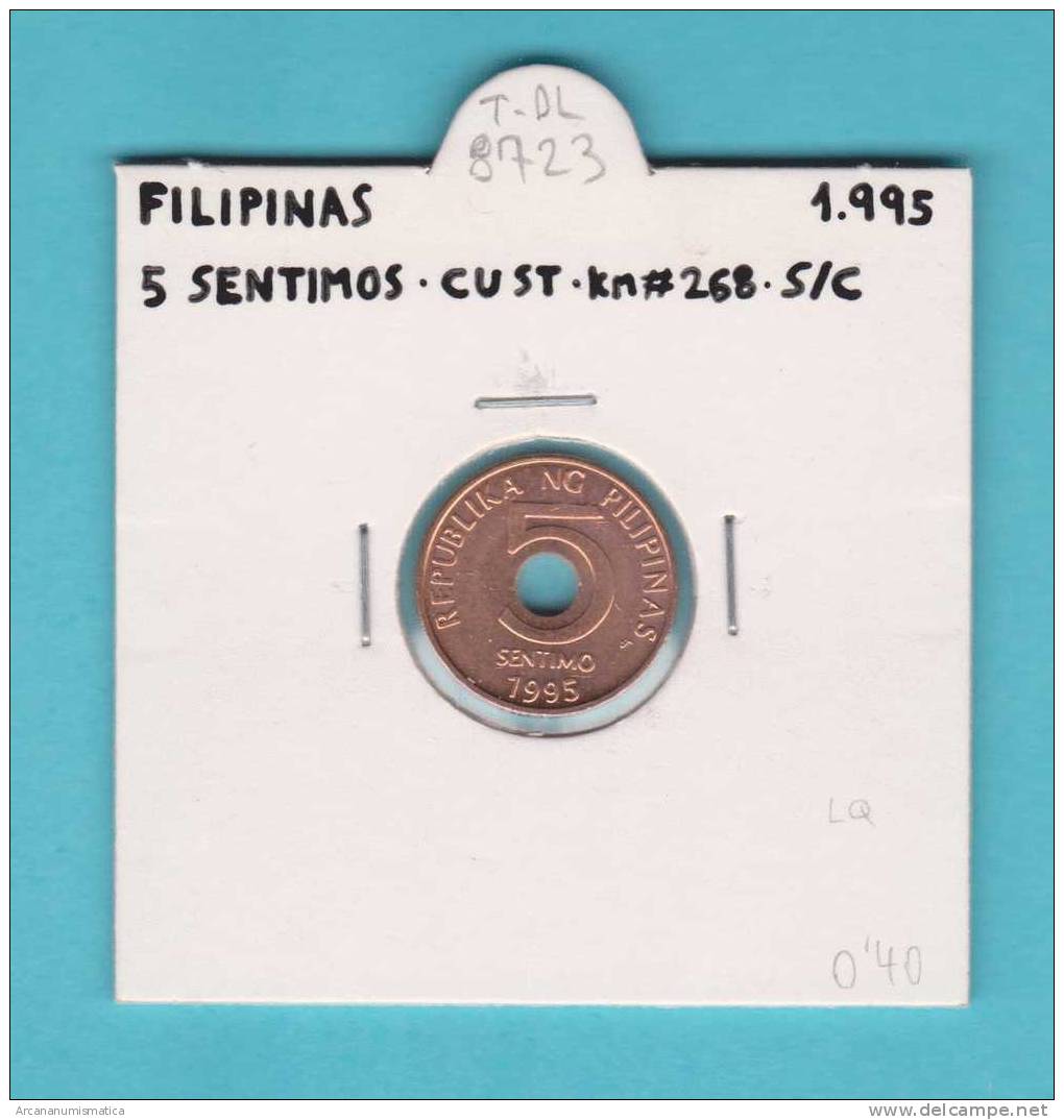 FILIPINAS  5  SENTIMOS  1.995  CU ST  KM#268   SC/UNC     DL-8723 - Philippines