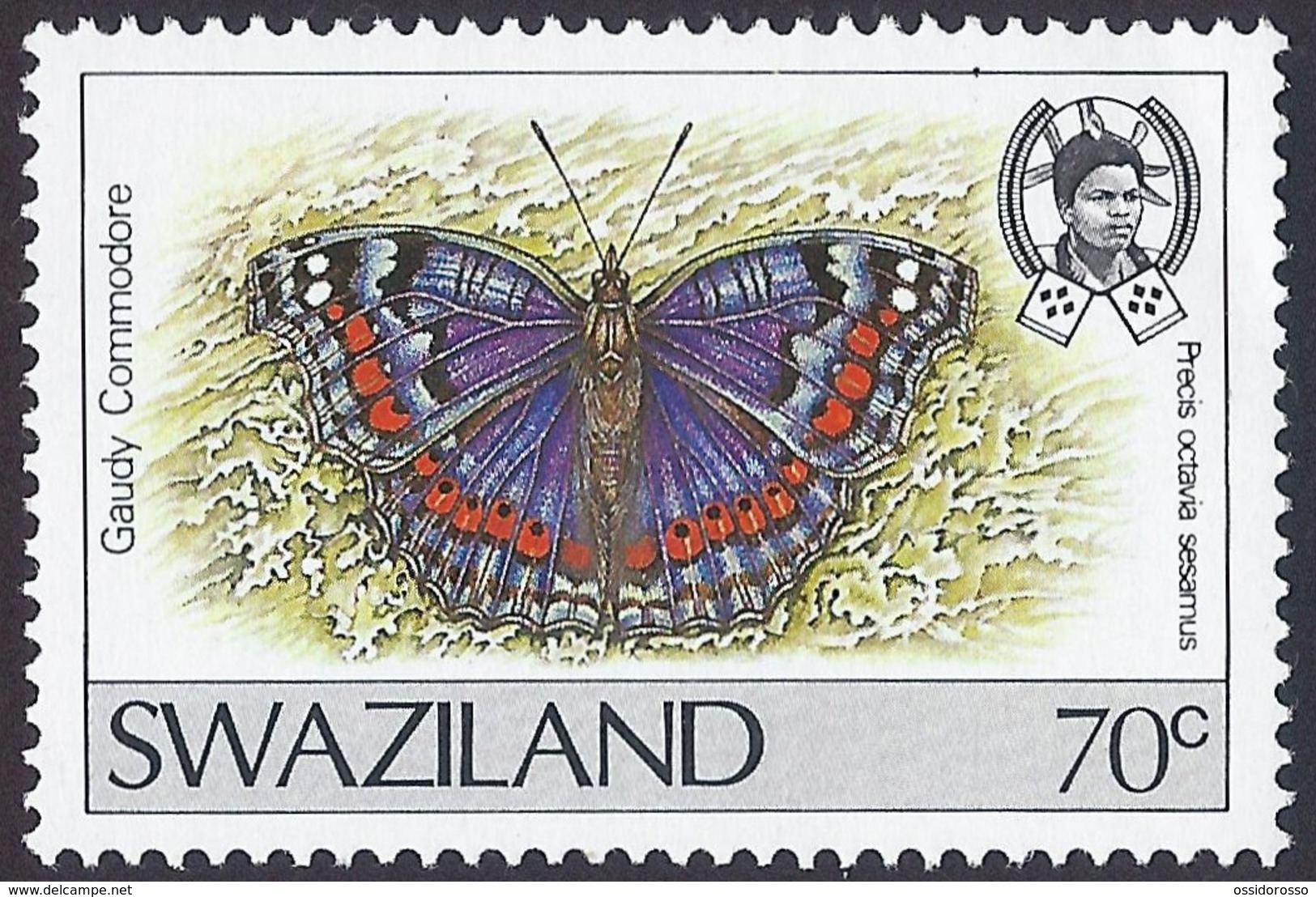 1992 - Gaudy Commodore (Precis Octavia Ssp. Sesamus) - Yt:SZ 609 - MNH - Swaziland (1968-...)