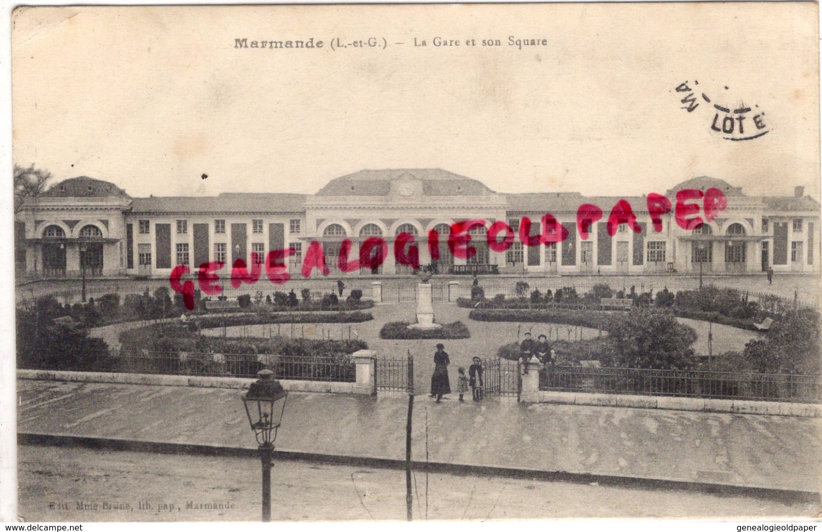 47 - MARMANDE - LA GARE ET SON SQUARE - Marmande