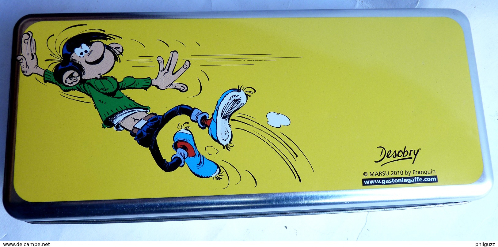 BOITE METALLIQUE GASTON LAGAFFE FRANQUIN DESOBRY 2010 - Art De La Table