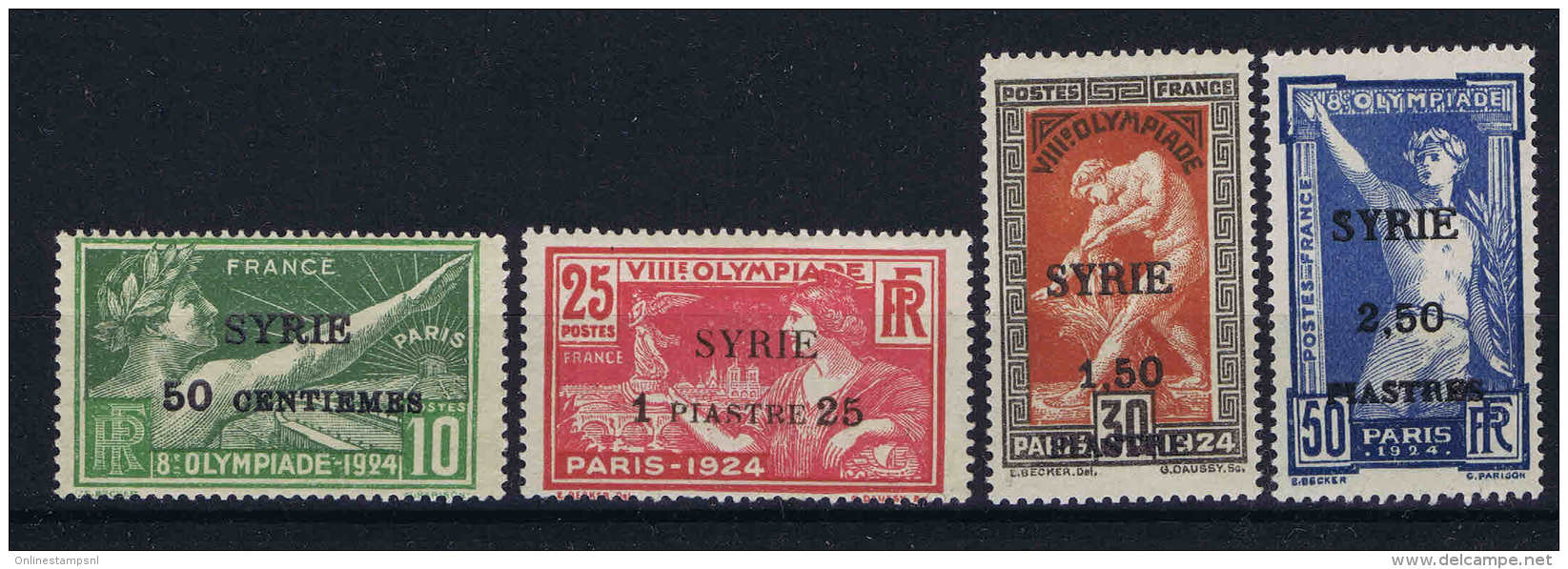 Syrie: Jeux Olympiques - Yv 122 - 125  1924  Neuf Sans Charniere /MNH/**/postfrisch - Ungebraucht