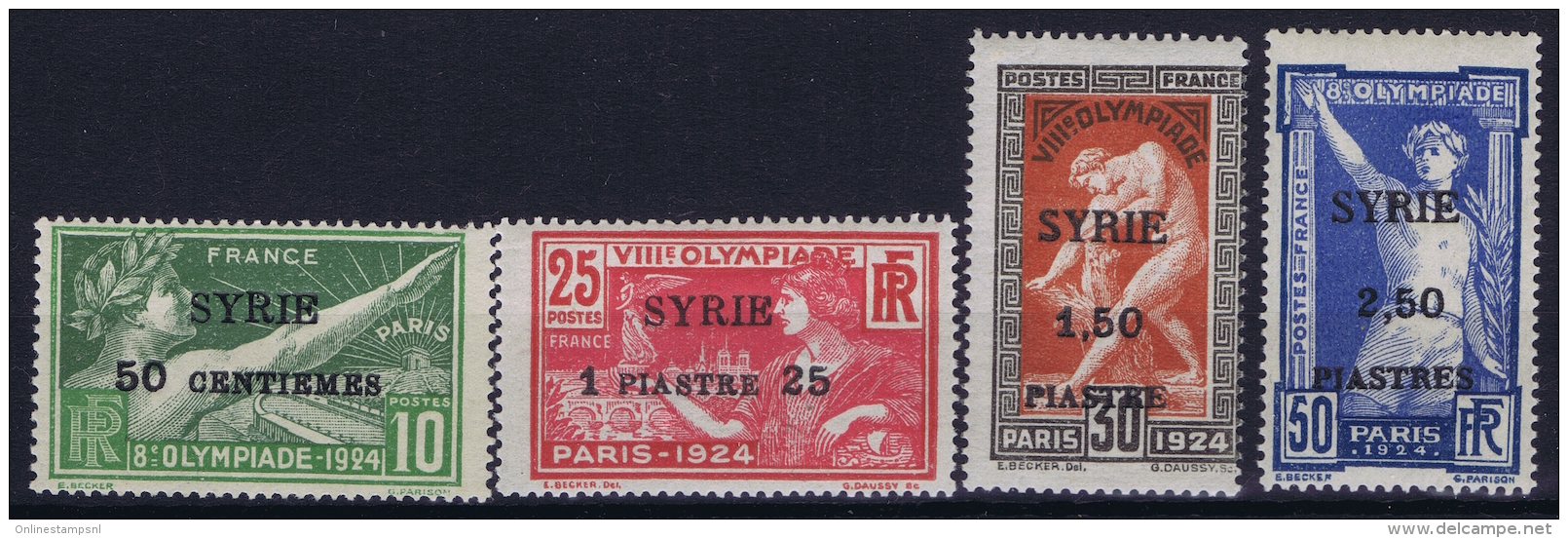 Syrie: Jeux Olympiques - Yv 122 - 125  1924  Neuf Sans Charniere /MNH/**/postfrisch - Neufs