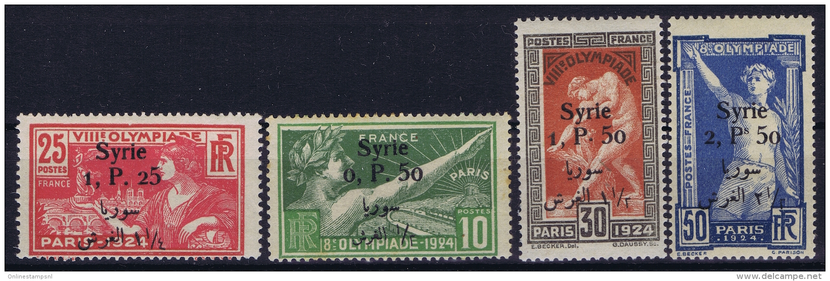 Syrie: Jeux Olympiques - Yv 149 - 152  1924  Neuf Sans Charniere /MNH/**/postfrisch Nr 152 Signé - Nuevos