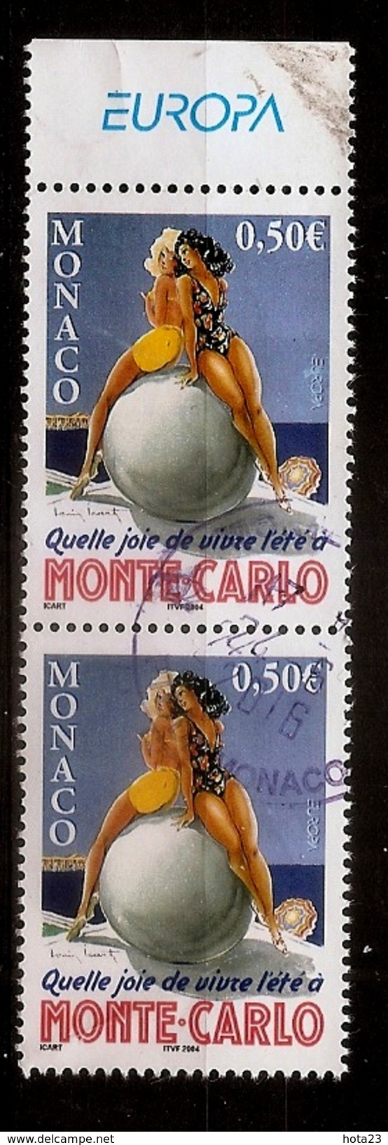 Monaco  Europa CEPT  2004 HOLYDAYS ~~   PAIR ~~~  USED  (LOT - 2- 161 ) - Usati