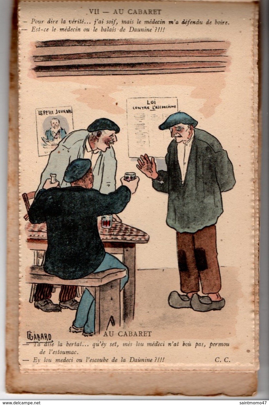 64 - CADDETOU QUE S'Y EY TOURNAT. " Caddecou C'est Remarié " . DESSINS D'ERNEST GABARD. CARNET DE 10 CPA - Réf. N°1666 - - Other & Unclassified