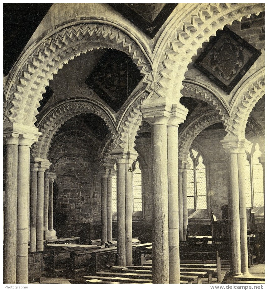 Royaume Uni Durham Cathedrale Lady Chapel Anciennne Photo Stereo GW Wilson 1865 - Stereoscopic