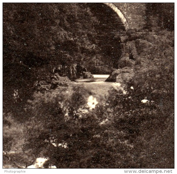 Pays De Galles Capel Curig Pont Y Cyffing Et Chutes Anciennne Photo Stereo Bedford? 1865 - Stereoscopic