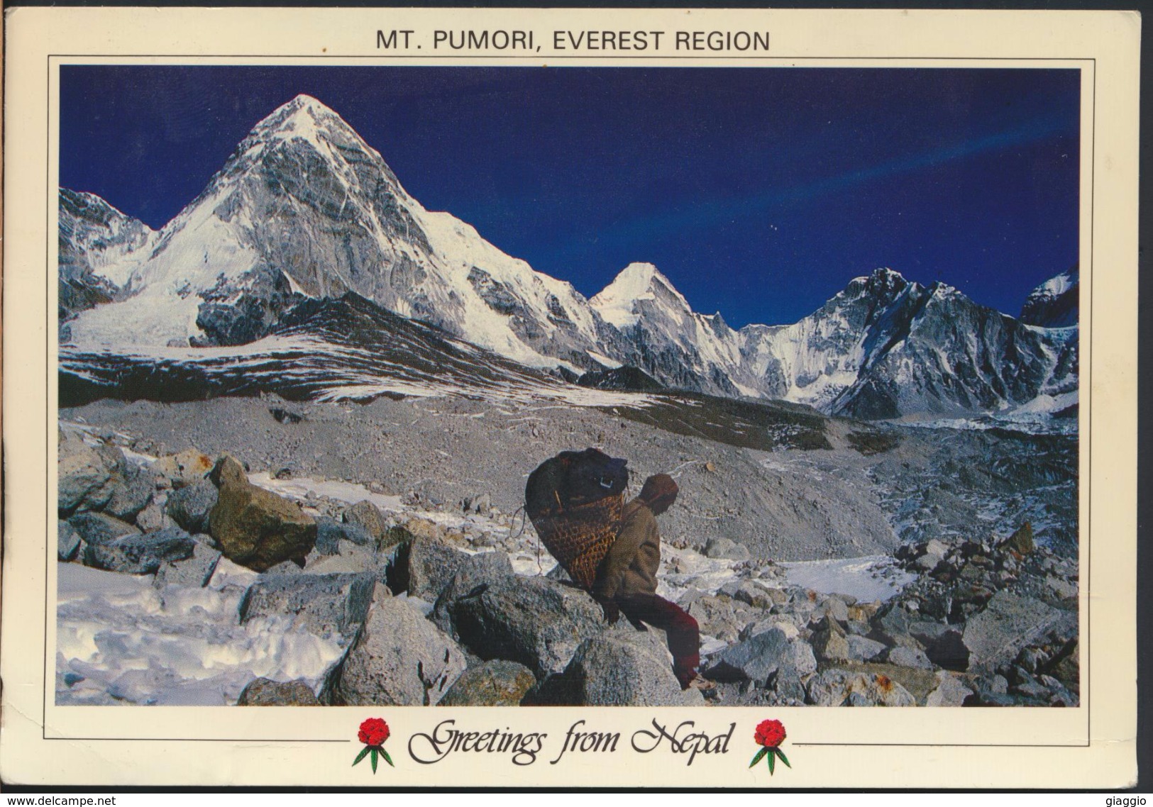 °°° 3785 - NEPAL - MT. PUMORI EVEREST REGION - 1991 With Stamps °°° - Népal