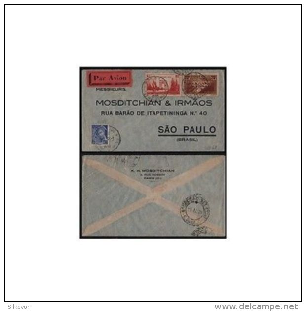 FRANCE/POSTAL HISTORY, 1939 - CIRCULATED FROM PARIS (28 OCT 1939) TO SAO PAULO, - Autres - Europe