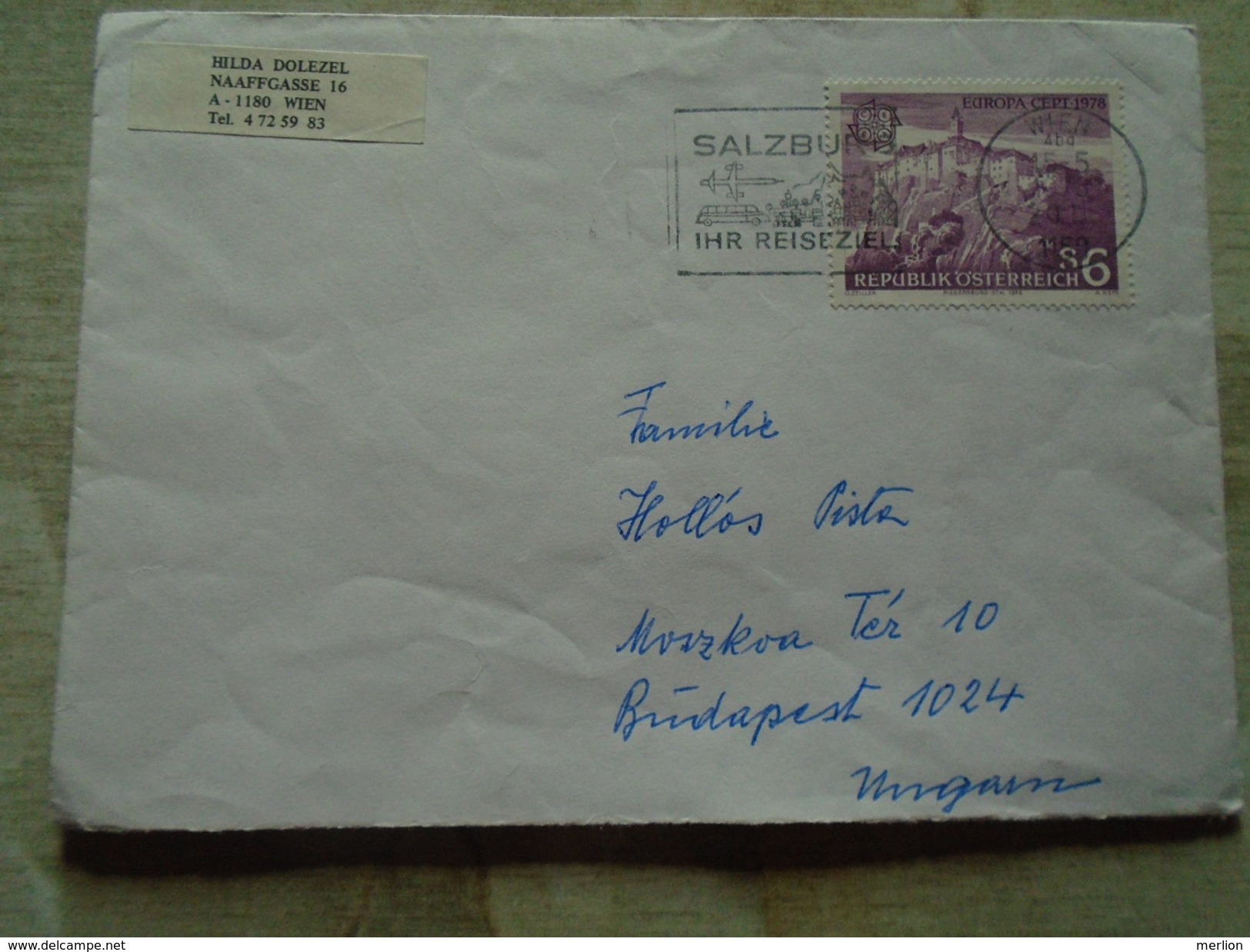 D149178 Austria  Cover 1978 Hilda Dolezel - Briefe U. Dokumente