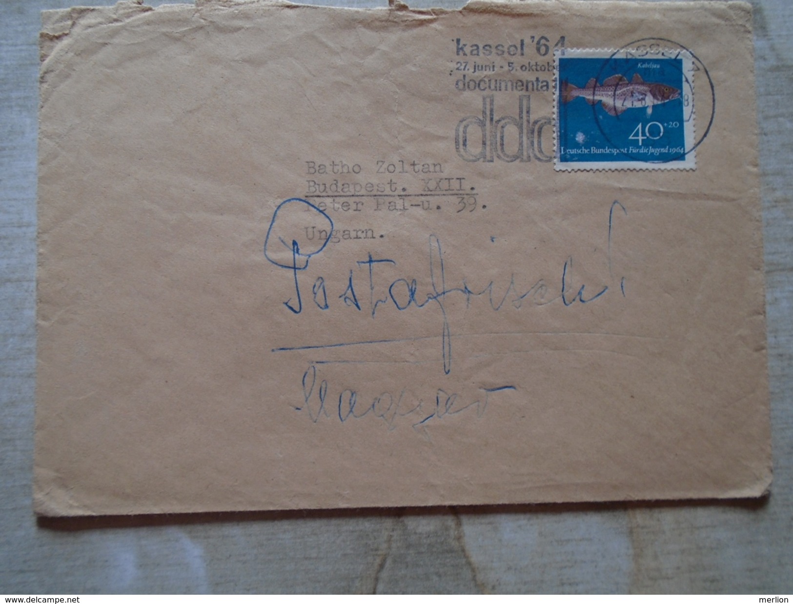 D149187 Germany COVER  1964  Kassel 1964 Stamp Fish - Briefe U. Dokumente