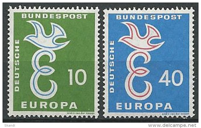 DEUTSCHLAND 1958 Mi-Nr. 295/96 ** MNH - CEPT - 1958