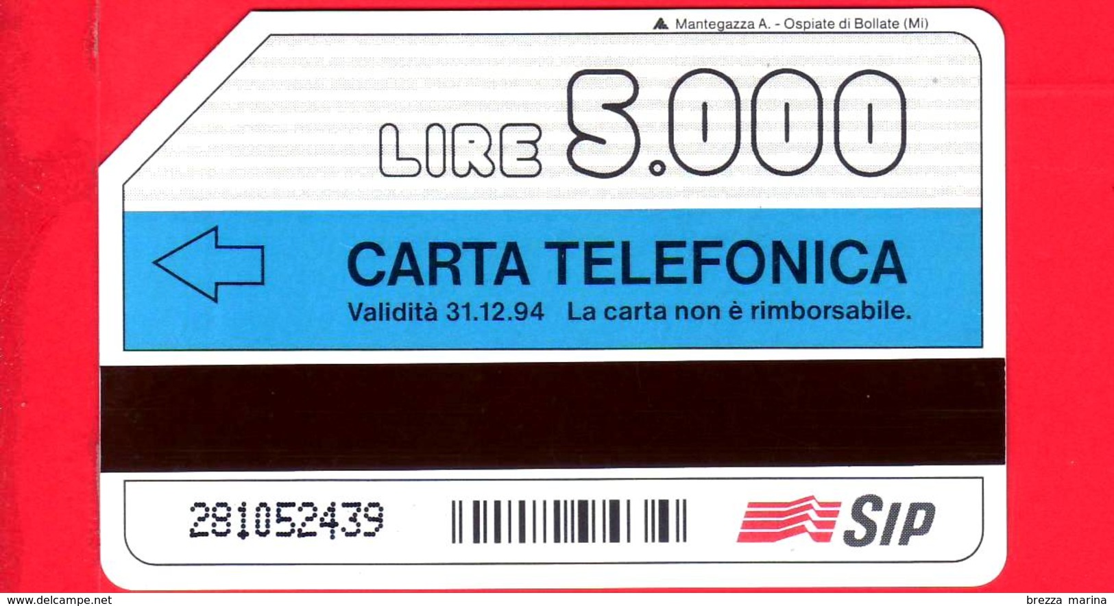 ITALIA - Scheda Telefonica - Usata - SIP - Trottole - Colpire - Golden 314 A - C&C 2274 A - 5.000 - 31.12.94 - Man - Pubbliche Ordinarie