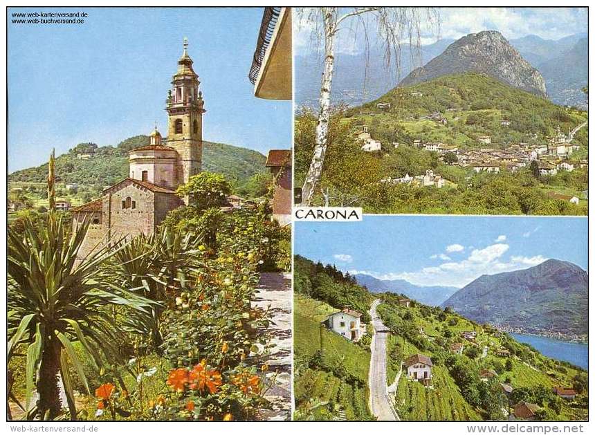 Carona - Il Ticino Pittoresco Mehrbildkarte - Tinizong-Rona