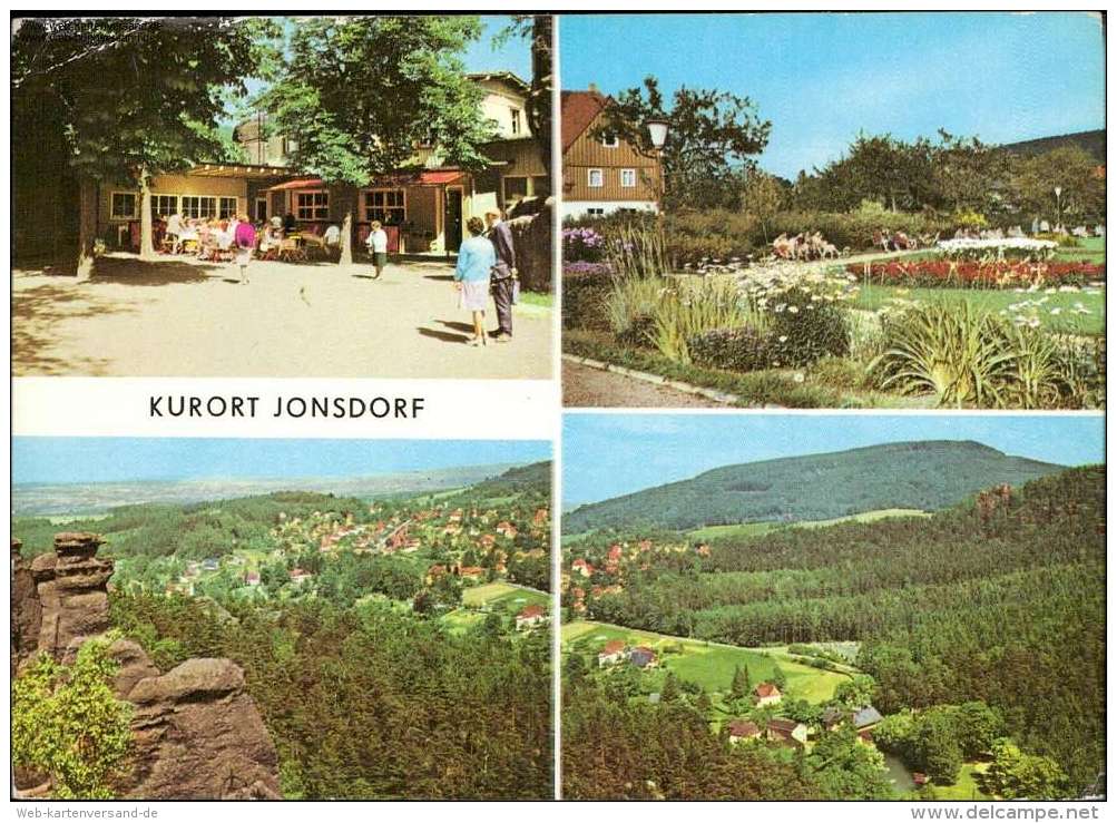 Jonsdorf (kr. Zittau) Gaststätte Nonnenfelsen, Blick Zum Jonsberg Mehrbildkarte - Other & Unclassified