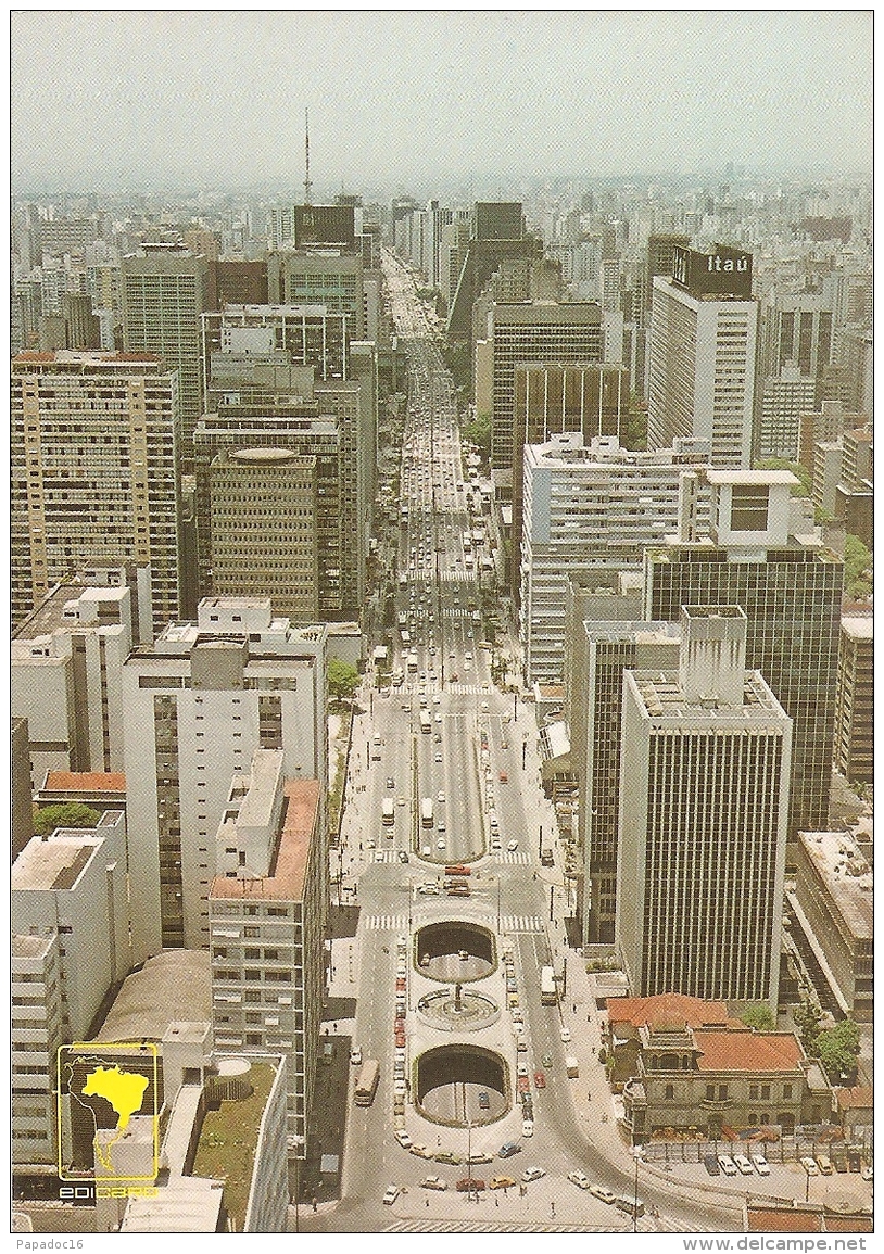 BR - São Paulo - Vista Aérea, Avenida Paulista - EDICARD 500-149 (circ. 1991) - [aerial View / Vue Aérienne / Luftsicht] - São Paulo