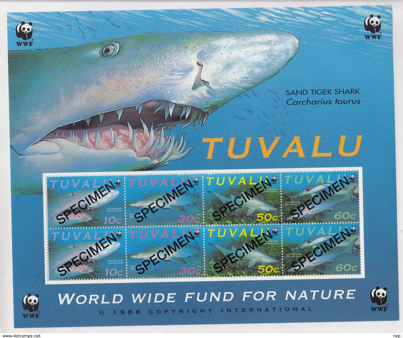 WWF - Domfil - 2000 - TUVALU - Nr 266 (SPECIMEN) - MNH** - Unused Stamps