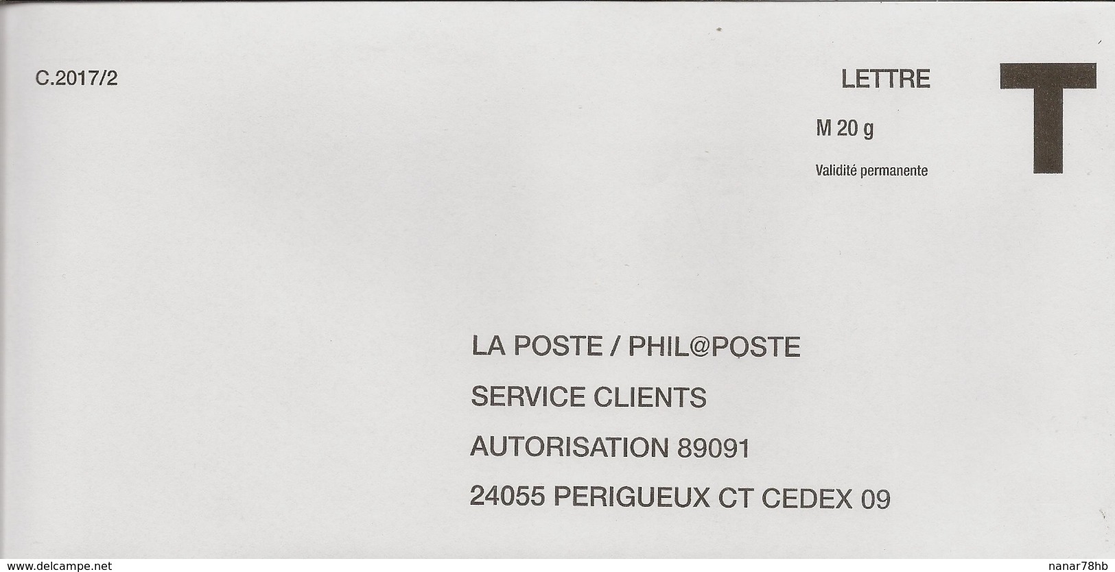 Enveloppe Réponse T La Poste/phil@poste - Buste Risposta T