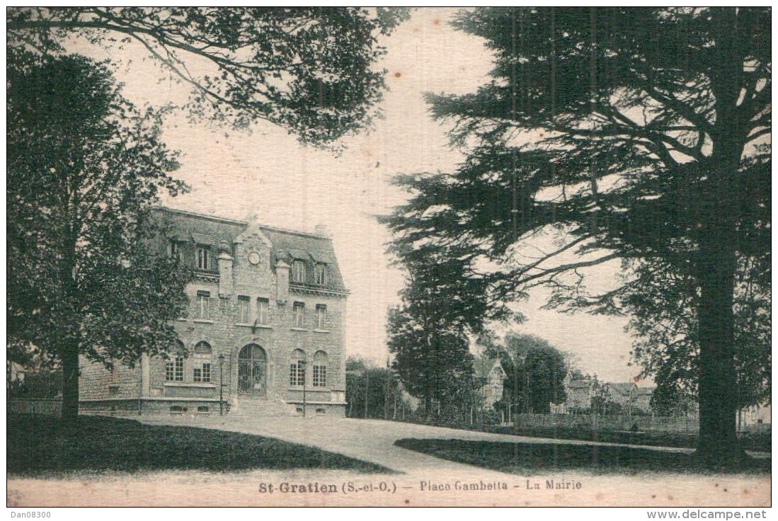 95 SAINT GRATIEN PLACE GAMBETTA LA MAIRIE CIRCULEE 1926 - Saint Gratien